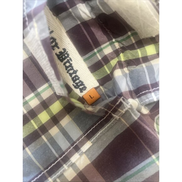 Tailor Vintage Reversible Shorts Purple Plaid Purple Stripe Mens 36” Waist Sz L - Picture 5 of 11